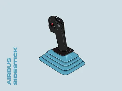 Airbus Sidestick a320 airbus aviation flight flightcontrol graphic design illustration joystick sidestick