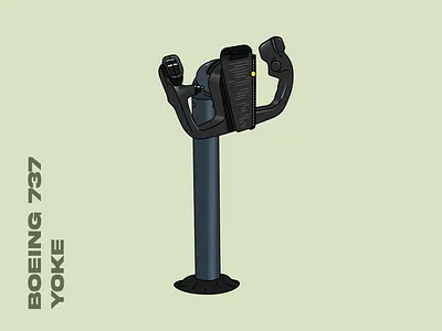 Boeing Yoke airplane b737 boeing design flight flightcontrol illustration ilustration jet plane steer yoke