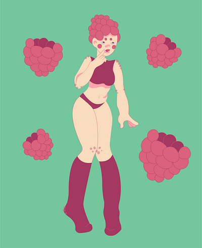 Berry girls graphic design illustration