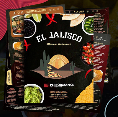 Menu design - El Jalisco branding design food menu graphic design graphics restaurant