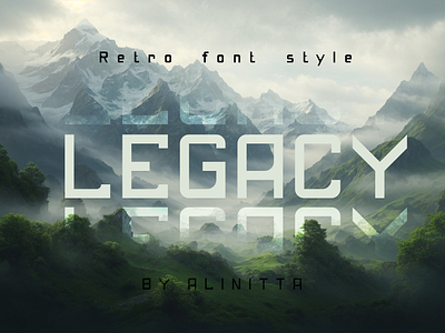 Legacy, retro font style branding font fontstruct graphic design logo motion graphics psd retro universe