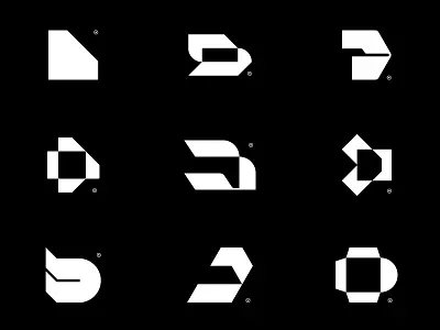 Dunipak Logo Exploration box branding cardboard concept d d letter d logo fold folding lettermark logo logomark minimal negative space packagind