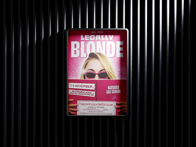 Theatre Poster: Legally Blonde artwork branding design film film poster graphic design logo musical musical poster photoshop poster design theatre design theatre materials theatre poster vector