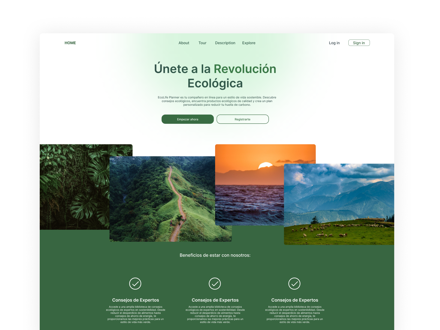 Nature Landing page landing product design ui website
