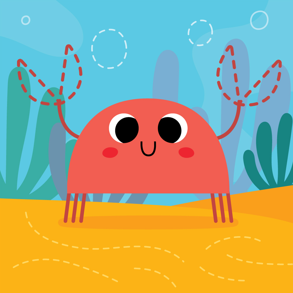 Crabby animals crab cute illustration kidlit kidlitart ocean sea
