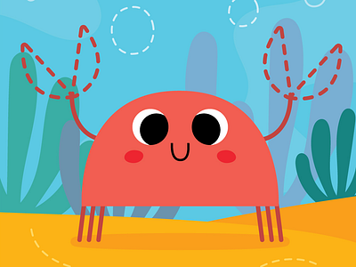 Crabby animals crab cute illustration kidlit kidlitart ocean sea