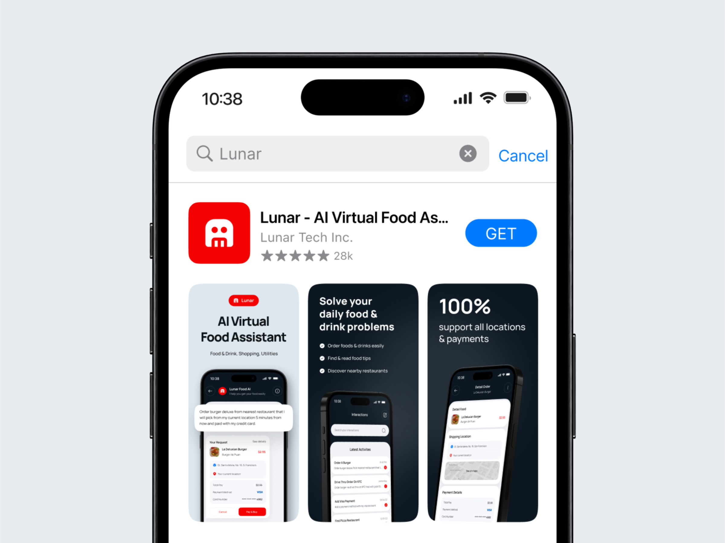 Lunar - App Store Screenshot ai ai app app app screenshot app store app store screenshot app ui appstore branding ios playstore playstore screenshot presentation product design screenshot ui ui design ux visual branding visual identity