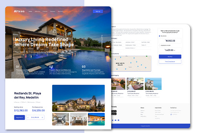 Real Estate Alteas - Website Design ui ux uxui webdesign