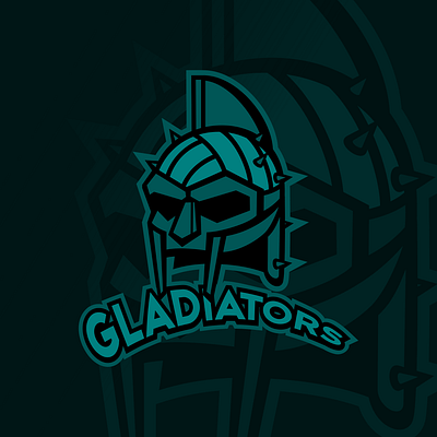 Logo Design for Gladiators branding commission design freelance work gladiator graphic design helmet logo logo design logo design branding vector volleyball