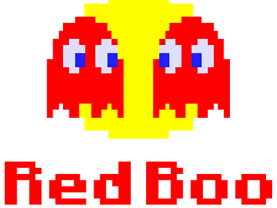 Red Boo arcade 80s branding digital art f1 funny art funny slogan geek graphic art graphic design graphic designer logo mash up motion graphics pac man pun red bull video game web design