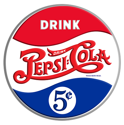Drink Pepsi-Cola Vintage Logo branding coca cola cold drink design digital art drink geek graphic art graphic design illustration logo nerd pepsi pepsi cola retro logo vintage brand vintage logo web design