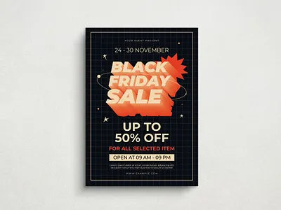 Black Friday Sale Flyer beige blackfriday design flatdesign flyer graphic design illustration poster sale simple template vector