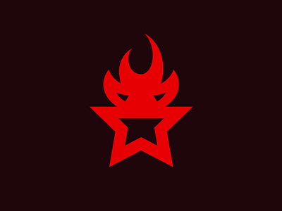 Evil Star branding burn burning character evil fire flame graphic design logo star