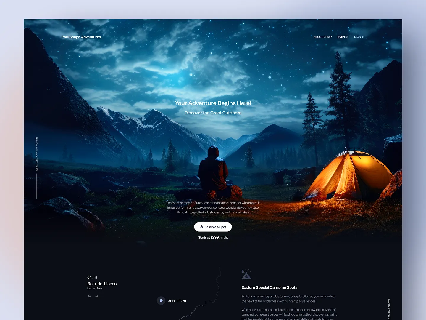 Explore the Great Outdoors: Travel Blog Website Design