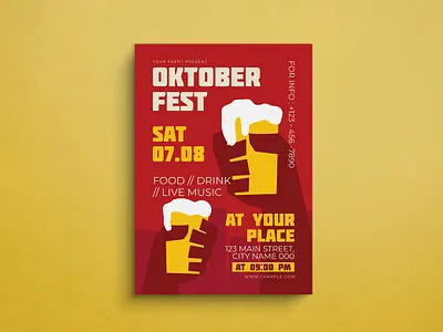 Oktoberfest Flyer beer beer day design event flyer graphic design illustration mockup oktoberfest poster