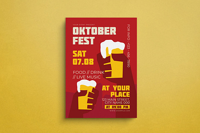 Oktoberfest Flyer beer beer day design event flyer graphic design illustration mockup oktoberfest poster