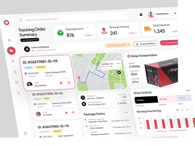 Deigo - Shipment Mangement Dashboard admin clean dashboard desktop desktop app logistic management minimalist shipment shipping transport transportation ui