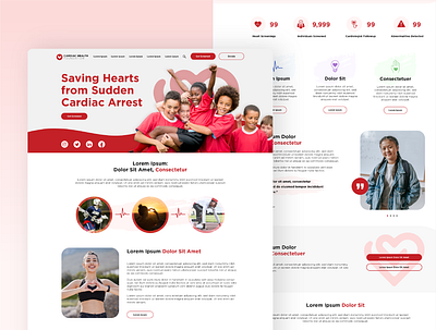 Non-Profit Heart Screening Website Brand Design branding graphic design health nonprofit website