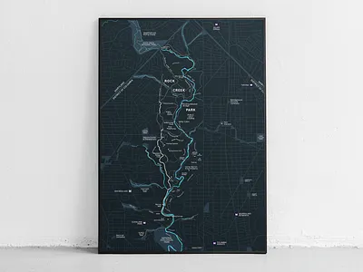 Framed Poster of Rock Creek Park print