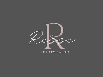 Beauty Salon Logo brand branding feminine logo logo initials r logo