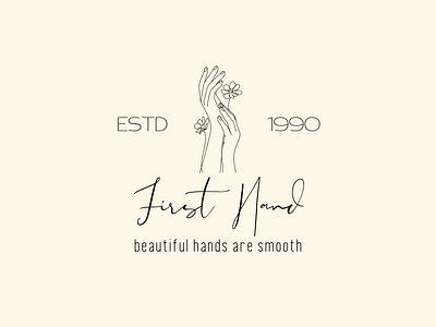 Logo For Nails Art beauty branding feminine logo logo hand nails art simple