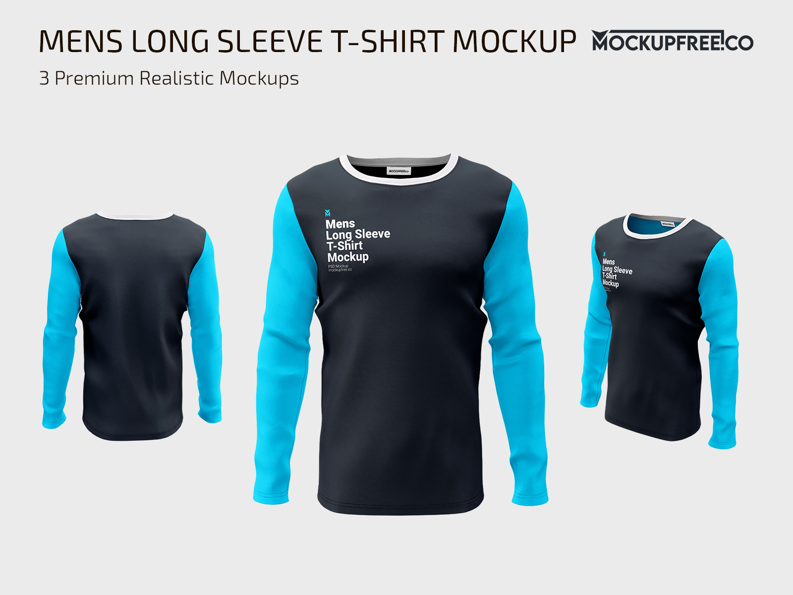 Men's Long Sleeve T-Shirt PSD Mockup by mockupfree.co on Dribbble