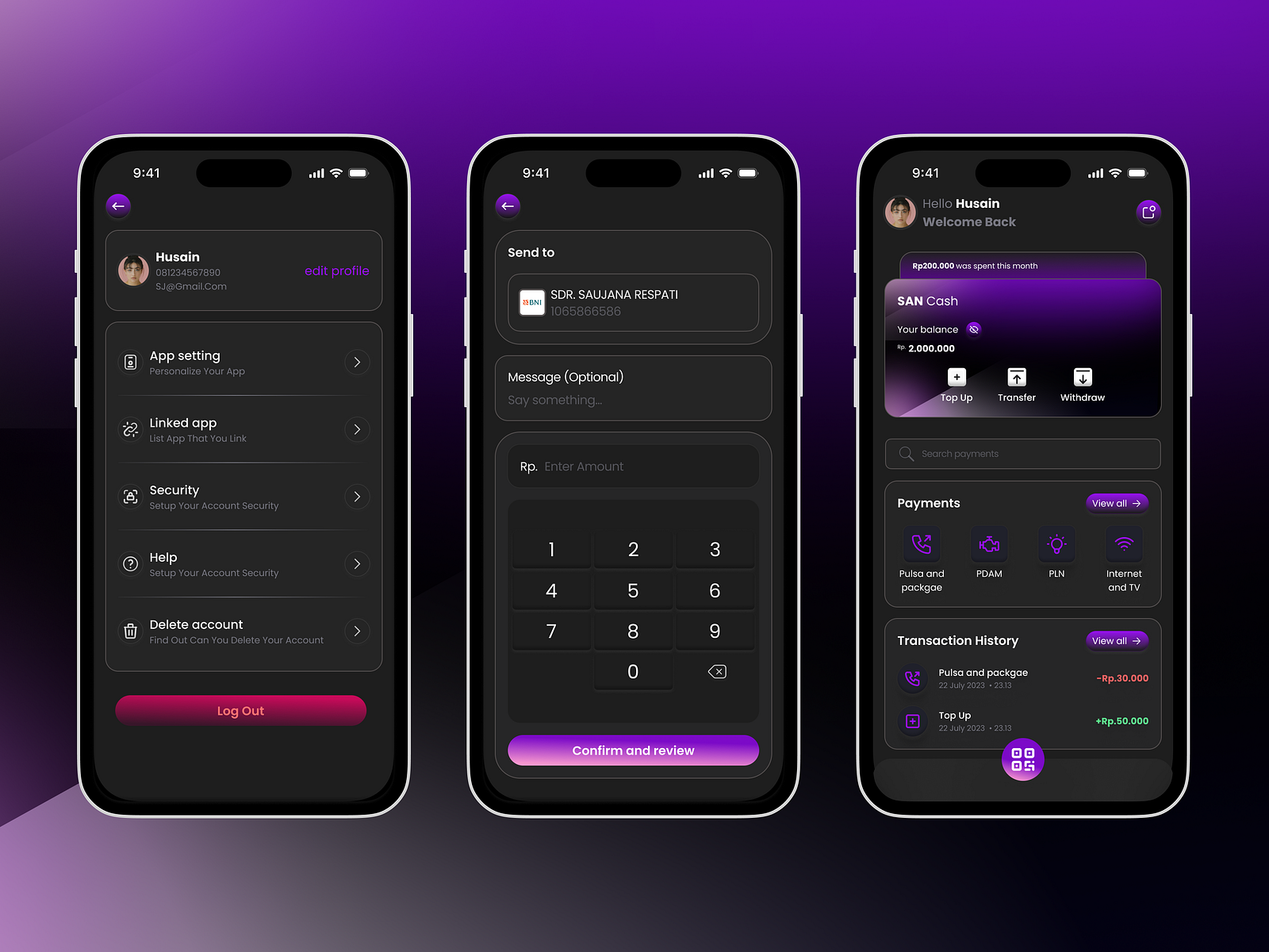 E-Wallet Exploration Design by Nuurul Alaa Husain Subroto on Dribbble