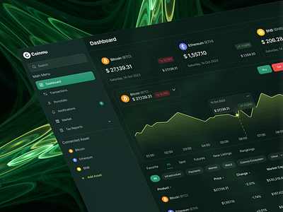 Coinmu - Cryptocurrency Dashboard bitcoin crypto crypto wallet crypto web crypto website cryptocurrency dashboard dashboard design ethereum finance financial investment platfrom product design trading trading website uiux wallet web app web platform