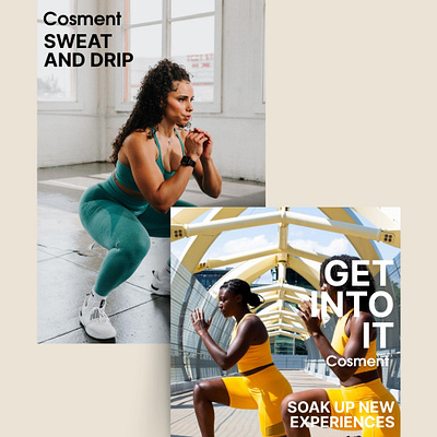 Cosment | Activewear Brand, Ad Creative ad creative facebook ads figma graphic design instagram ads social media graphics