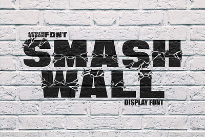 Free Display Font - Smash Wall Font accident branding font break crash crushed destroyed effect modern font typeface wall wall modern wreck
