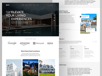 Real Estate Landing Page agency apartment business clean home homepage investment landing page modern properties property real estate agency residence simple travel ui uiux web web design website