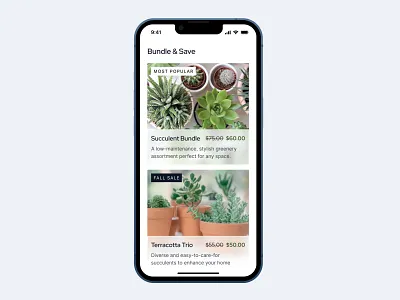 Succulent Bundles bundle bundle and save bundles ecommerce grow plant shop plants product product card product cards product design save savings shop shopping