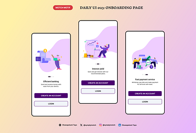 Daily UI 023: Onboarding Page app branding dailyuichallenge design designer graphic design illustration product design ui ux