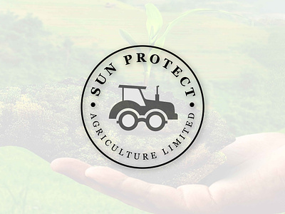 Agriculture tractor logo. Sun protection glasses design. agriculture branding farmer farming food glasses goggles graphic design land logo design nature plants seeds sun sunlight tractor tree ui