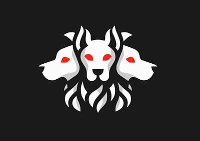 CERBERUS - DOG animals branding cerberus dark design dog graphic design icon identity illustration logo marks mythology symbol ui