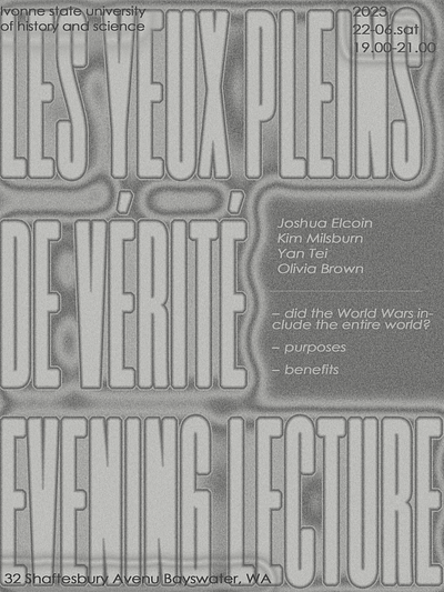 Poster for university sample digital artwork editorial monochrome poster texture type visual art