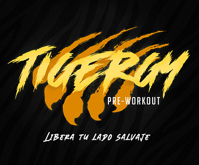 Tigergy Pre-workout branding gym illustrator logo photoshop preworkout slogan supplements tiger
