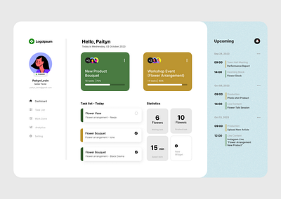 Florist Team - Dashboard dashboard graphic design mobile ui uiux