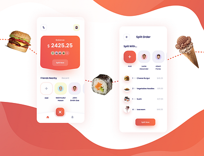 Food Ordering App adobe xd app branding design design fundamental figma food graphic design logo mobile app order sketch typography ui uiux ux vector wireframe