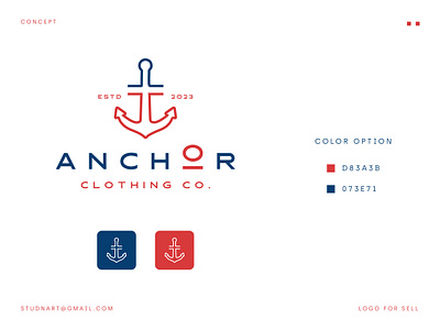 Anchor logo abstract anchor logo branding business logo design graphic design illustration logo logo design logo modern minimal modern ship typography vector vector logo vintage logo