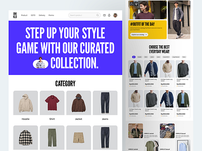 Clothing E-commerce clean clean websiate clothing e commerce landing page minimalist online shop shopping ui uiux web online shop website