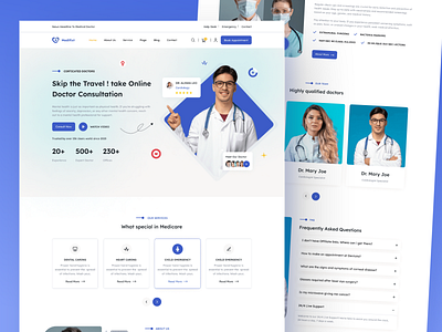 Medical, Clinic & Healthcare Landing Page clinic doctor doctors doctors clinic health healthcare hospital landing page medical medical care medicine patient personal doctor treatment ui user interface web design