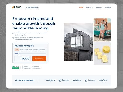 KREDO - Banking website design app bank banking banking website design finance fintech hero lending payment peaky design ui ui design ux design web