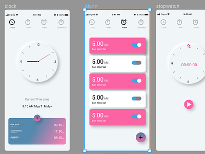 ALARM UI DESIGN alarmed design ui wirefrming