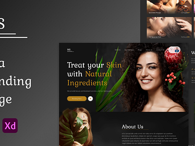 M-Spa : Spa Website Template adobexddesigns figmadeisgns landingpage mspa onlinespa spa spabusinesswebsite spalandingpage spauniquedesign spawebsitedesign ui websitedesign websiteui yashpalbhartidesigns