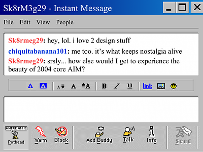 AIM Message aim illustration message messenger microsoft ui y2k