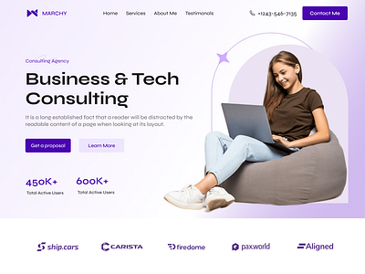 Consulting Agency consulting agency digita markating landing page ui website design