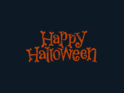 Happy Halloween evil halloween horror illustration lettering logo logotype minimalism