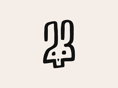 23 Oct 23 - CATCH THE HARE! ) 2023 23 animal brand branding for sale hare logo mark nagual design rabbit