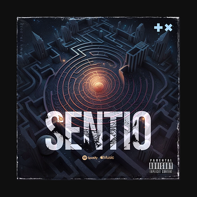 SENTIO: Epic Album Cover Concept for a timeless track. ai album album cover art branding cinematic designing edm epic graphic design logo martin garrix music photoshop